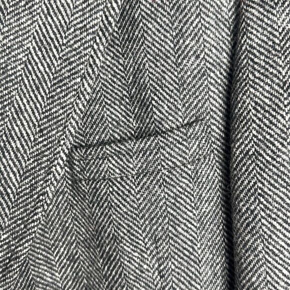 Christopher Brooks Gray Wool Two-Button Single Vent Herringbone Sport Coat 42R - Picture 11 of 15